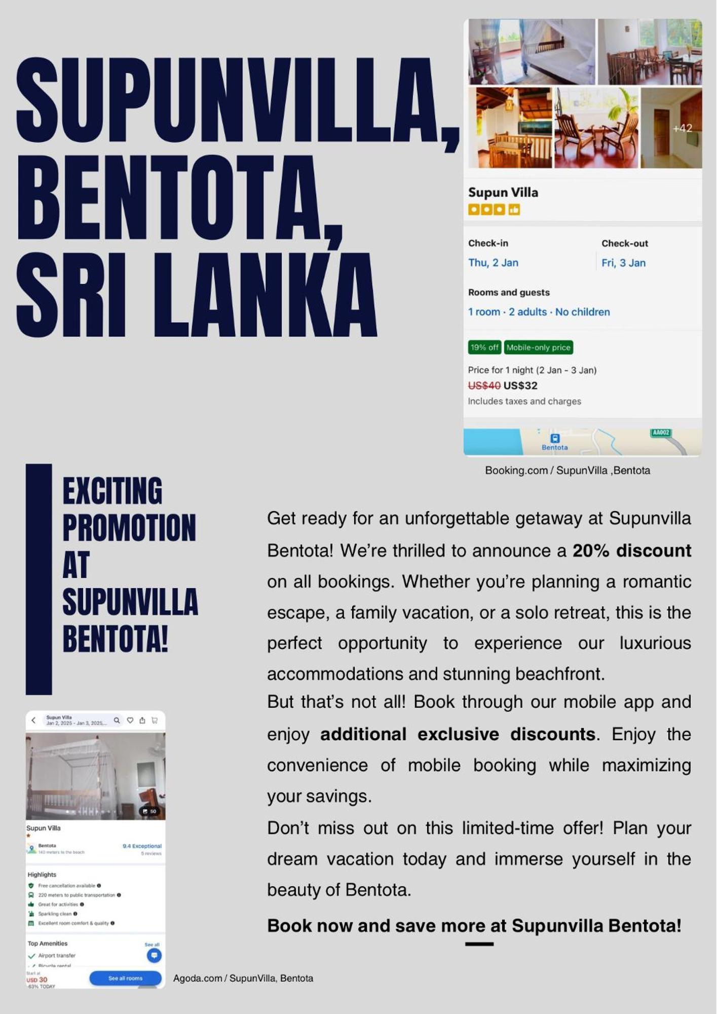 Supun Villa Bentota Bagian luar foto